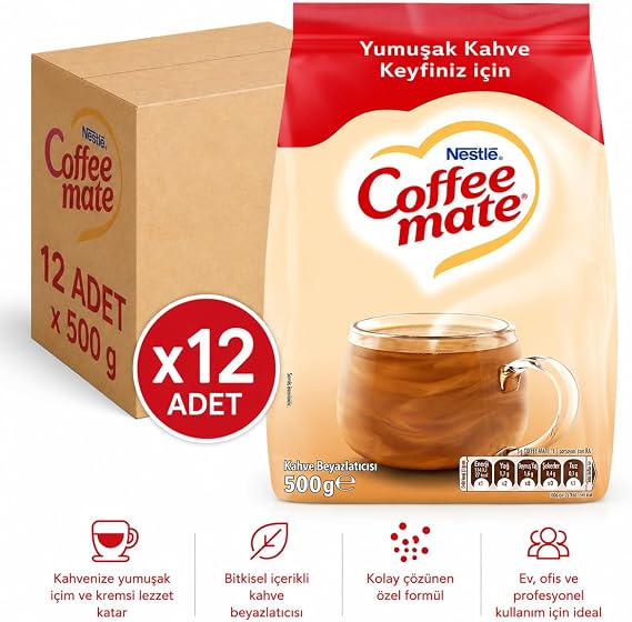 Nestlé Nestle Coffee Mate Kahve Kreması Beyazlatıcısı 500 g Ekopaket 12 Adetli Koli
