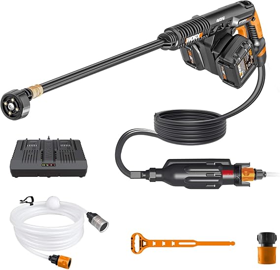 WORX Hydroshot Ultra WG649 40V High Pressure Hand Held Cleaner 2 * 4.0Ah Battery and Charger Included