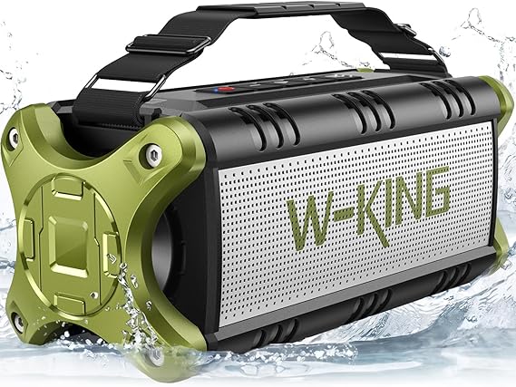 Portable Speakers Bluetooth Wireless, 90W Max Loud Outdoor Speaker with 50W Deep Bass, Boombox Sound, IPX6 Waterproof, 40H, EQ, Dual Pairing, Subwoofer 2, TF, Large Speaker for BeachGarageJobsite