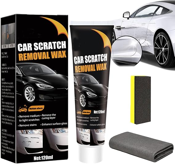Scratch Repair Wax for Car, 2024 New Formula - Car Scratch Repair Paste, Nano Sparkle Cloth Car Scratch Remover, Car Scratch Remover For Deep Scratches (1Pcs)