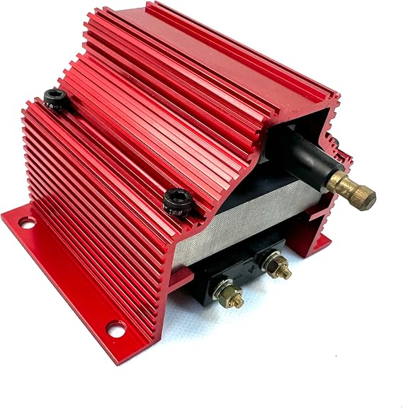 Universal DM91 12V High Output External Male E-Core Ignition Coil - Red