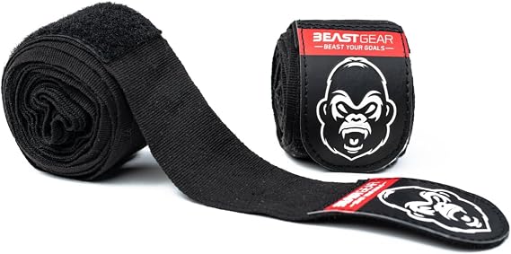 Beast Gear Boxing Hand Wraps 177 inches, Elastic Boxing Hand Wraps for Muay Thai MMA Boxing Martial Arts