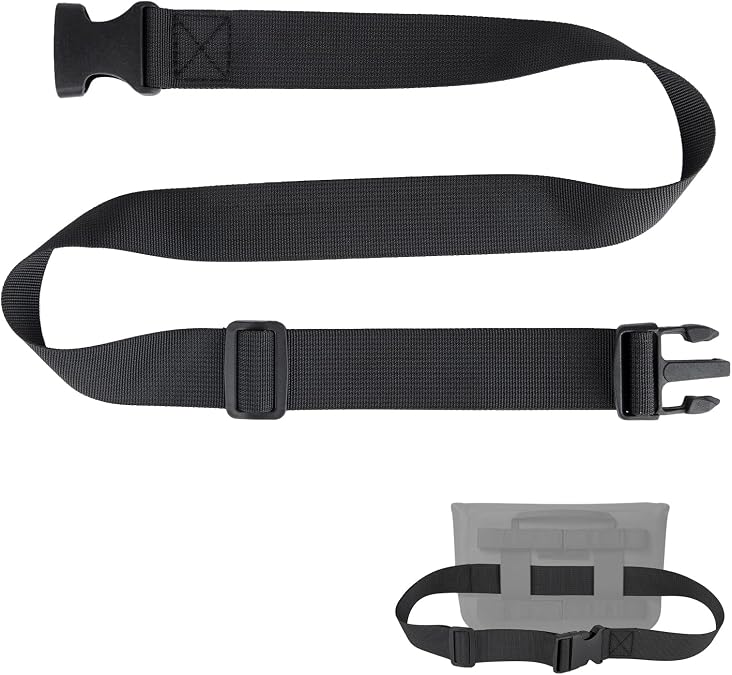 Nylon Strap with Buckle Compatible with Yeti Sidekick SideClick, 1.18" x 39.37" Adjustable Quick Release Buckle Strap, Attach to Dry Gear Case for Wear, Ideal for Outdoor Activities, Black