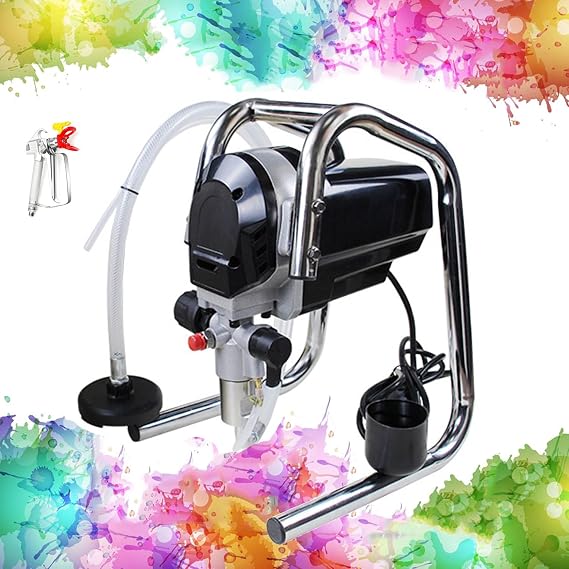 Stand Airless Paint Sprayer, 750W 2000PSI High Efficiency Handheld Electric Airless Sprayer, Fine and Even Painting Effect, Paint Sprayers for Home Interior and Exterior Furniture and Fences