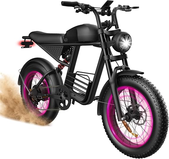 Electric Bike for Adults with Peak 1600W Peak Motor,Max Speed 35MPH,Up to 60Miles,Moped ebikes with 20.8AH Battery,20" Fat Tire Adult Electric Bicycle,Shipped from USA (Electric Bike)