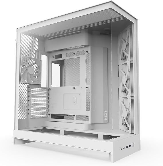 NZXT H9 Flow - Dual-Chamber ATX PC Case - White