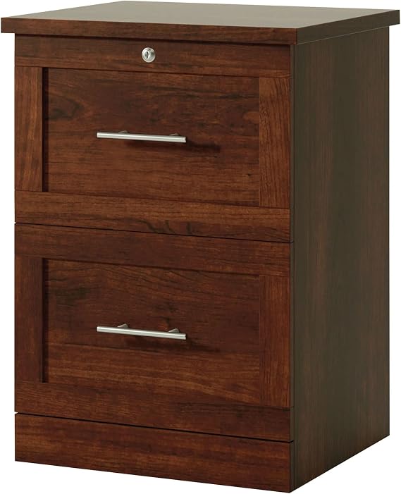 Realspace 17" D Vertical 2-Drawer File Cabinet, Mulled Cherry