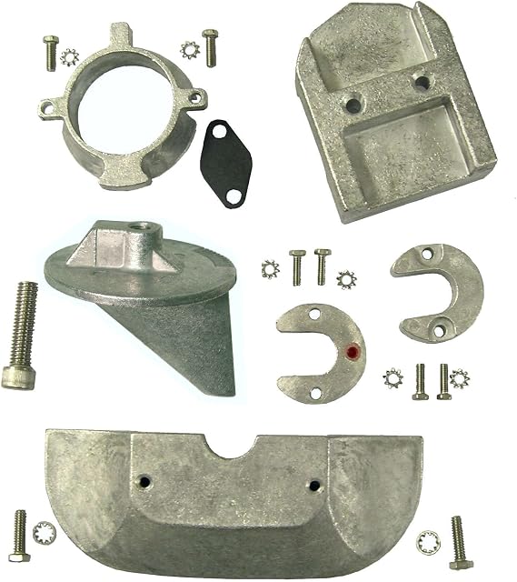 Aluminum Anode Kit for Mercruiser Alpha 1 Gen 2 Full Aluminum Anode Kit with Hardware Replaces 888756Q03, 95021, 18-6158, Martyr CMALPHAKITA, Tecnoseal 20801AL