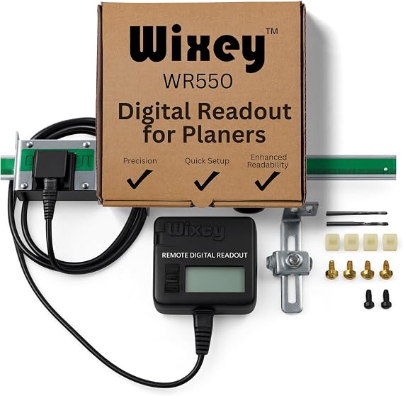 Rockler Wixey WR550 Digital Readout w/Display, 12" H, 0.002" Calipers | Digital Readout Precise Height Measurement Digital Calipers Remote Display 0.002" Accuracy