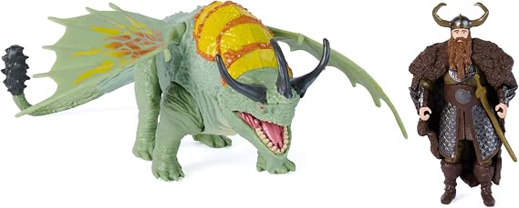 DreamWorks Dragons Rumblehorn & Stoick Action Figures Viking Rider Duo