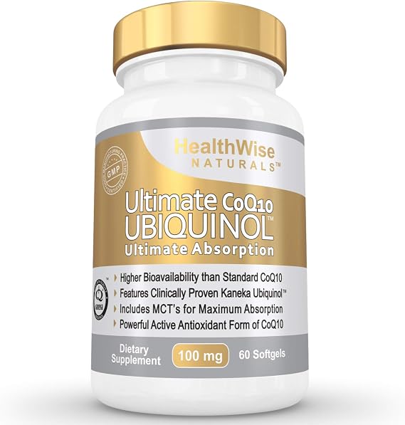 Ultimate CoQ10 UBIQUINOL 100mg - Over 4X More Effective: Maximum Absorption & Potency - Non-GMOSoy Free - Kaneka Ubiquinol - 60 Liquid Softgels
