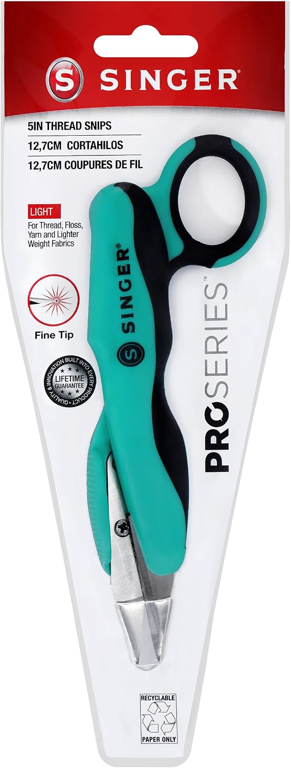 SINGER ProSeriesTM 5" Thread Snips, Comfort Grip, Sewing & Yarn Cutter