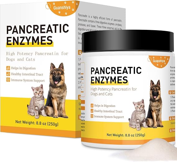 Pancreatic Enzymes for Dogs (8.8 Oz) | 10x Pancreatin Formula | Digestive Enzymes for Dogs with EPI | Helps Restore Normal Weight, Supports Digestive Stress and Pancreatic Issues