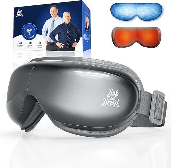 BOB AND BRAD Eye Massager with Heat and Cooling, FSA Eligible HSA, Eye Massager for Migraine, Heated Eye Mask for Dry Eye Headache Relief Sleep Improve, Birthday Gifts for Women Men Husband