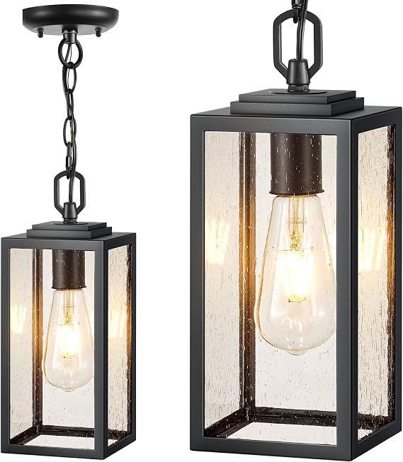 VIANIS Outdoor Hanging Lights, Exterior Pendant Light Fixtures for Porch