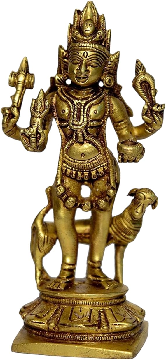 Brass Shri Kal Bhairav Idol 3 Inch Height