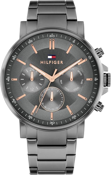 Tommy Hilfiger Analogue Multifunction Quartz Watch for Men with Stainless Steel Bracelet