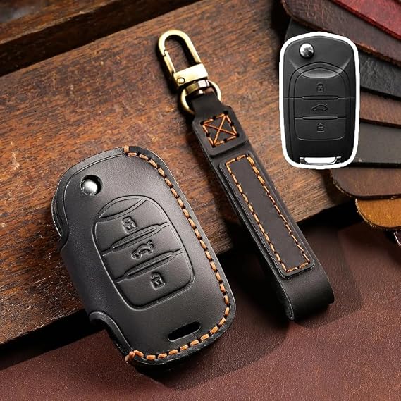 Car Smart Key fob Protector Key Box Key Fob Shell Accessories Keyless Entry Remote Control Attachment fob Holder Key Sleeve,for Wuling Baojun Key Case 510 730 560 310 E200 530 (Black)