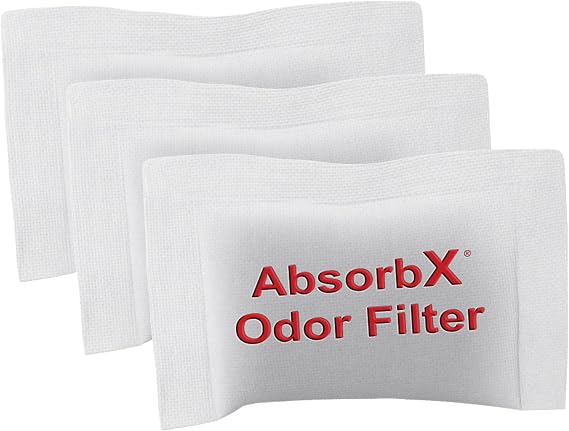 iTouchless AbsorbX Koku 3'lü Paket Çöp Kokularını Emer, Doğal Aktif Karbon Teknolojisi, Biyobozunur - 8 Gal ve Daha Büyük Çöp Koku Giderici, Filtreler