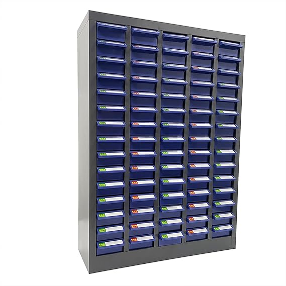75 Drawers Bolt Bin Cabinet Nut and Bolt Organizer ABS Marterial with Partitions and Labels for Workshop Garage Hardware Storage