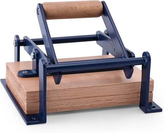 Linocut Press Machine for Printmaking, A5 Size (8.7"L x 6"W) Blue
