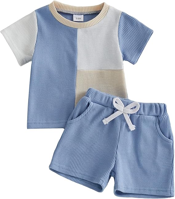 Socutebabe Toddler Boy Clothes 4th of July Baby Boy Outfit Star Short Sleeve T-shirt Boy Shorts Set 12 18 24 Month 2T 3T 4T