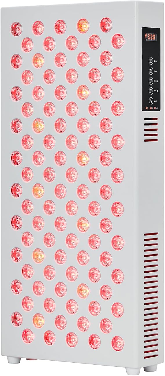 Red Light Therapy for Face and Body, Red Near Infrared Light with Timer and Stand, 100 Dual Chip LEDs, High Power Output Red Light Panel for Skin, Pain, Energy, Recovery, Performance, RT 500(NO Base)