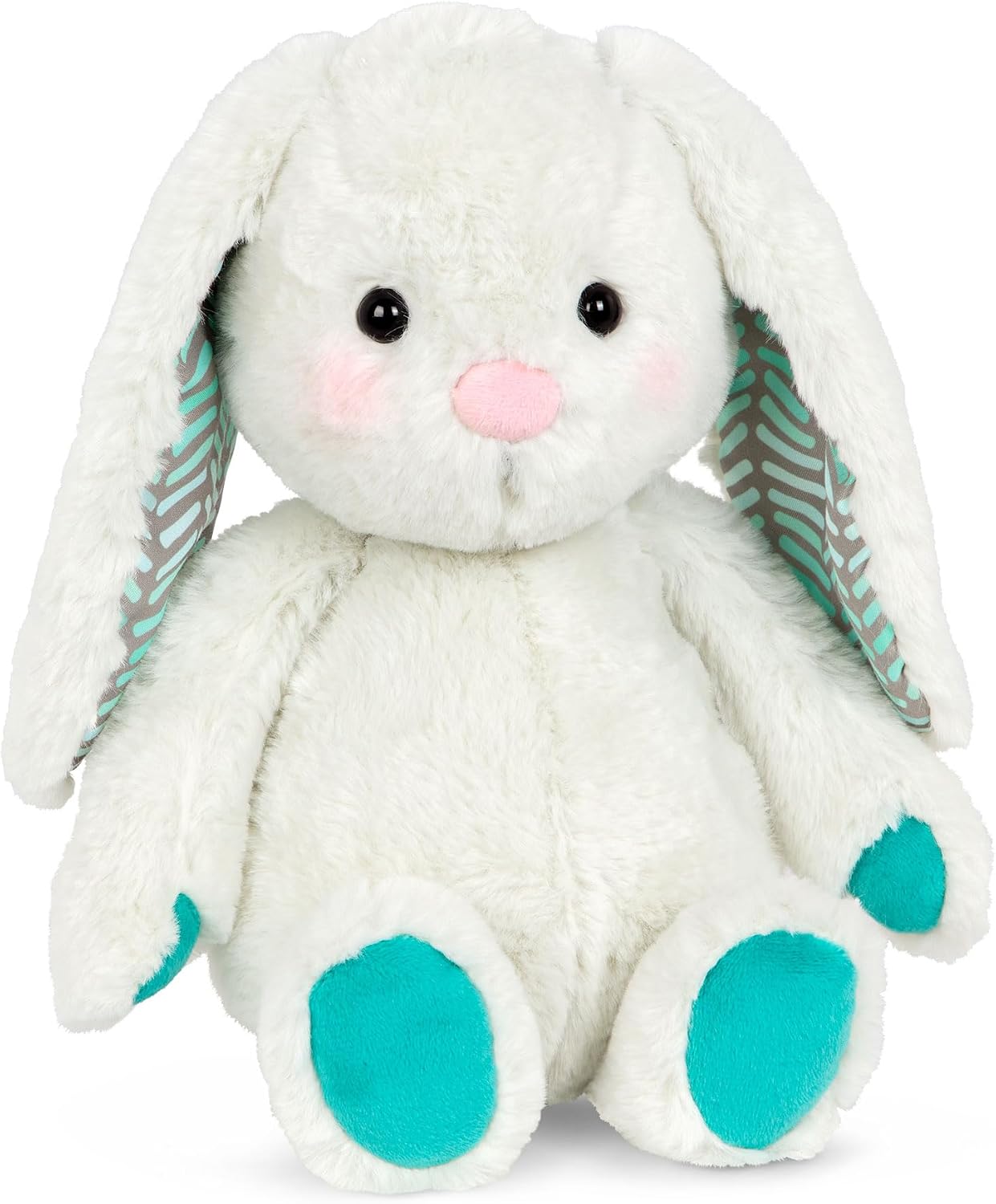 B. Toys - Happy Hues - Peppy-Mint Bunny - Soft & Cuddly Plush Bunny - Huggable Stuffed Animal Rabbit Toy - Washable - Babies, Toddlers, Kids