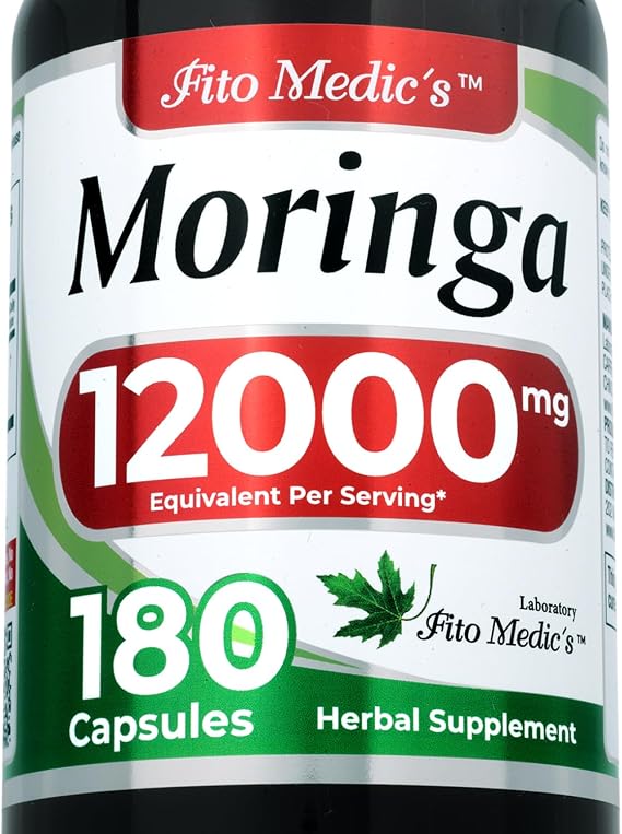 FITO MEDIC'S Lab Moringa Leaf Capsules, Moringa Oleifera Herbal Formula, 300 Capsules