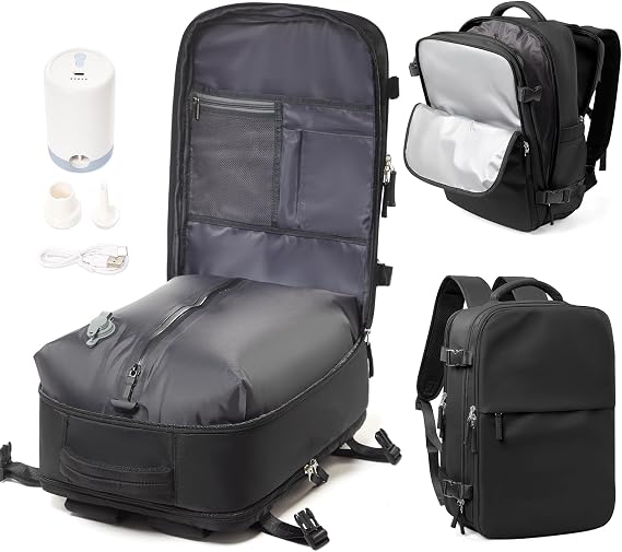 Lendolk Travel Backpack with Pump for Women Men