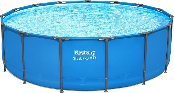 Bestway Steel Pro MAX 15 x 48 Above Ground Swimming Pool, Pool Only, Blue