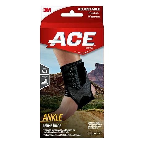 Ankle Brace, Deluxe, Adjustable, Moderate-Stabilizing Support 1 ct (Pack of 2)