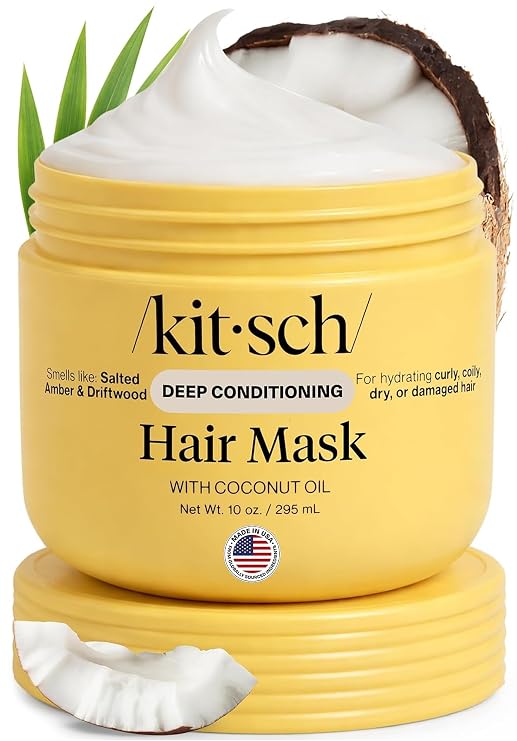Kitsch Moisturizing Coconut Oil Hair Mask for Damaged Hair 10 oz