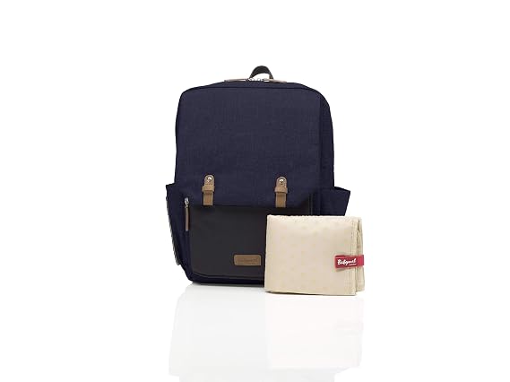 Babymel George Unisex Diaper Backpack in Navy and Black