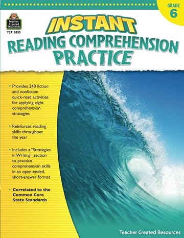 Instant Reading Comprehension Practice Grade 6
