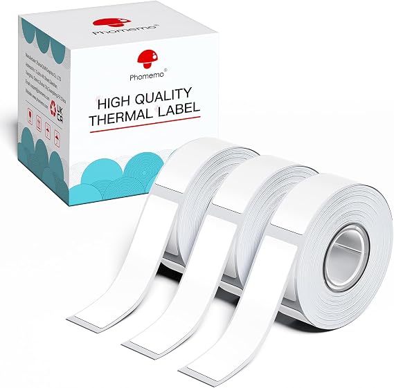 Phomemo D30 Label Tape, self-Adhesive Labels, 1/2" X 1 7/8" (14mm X 50mm)
