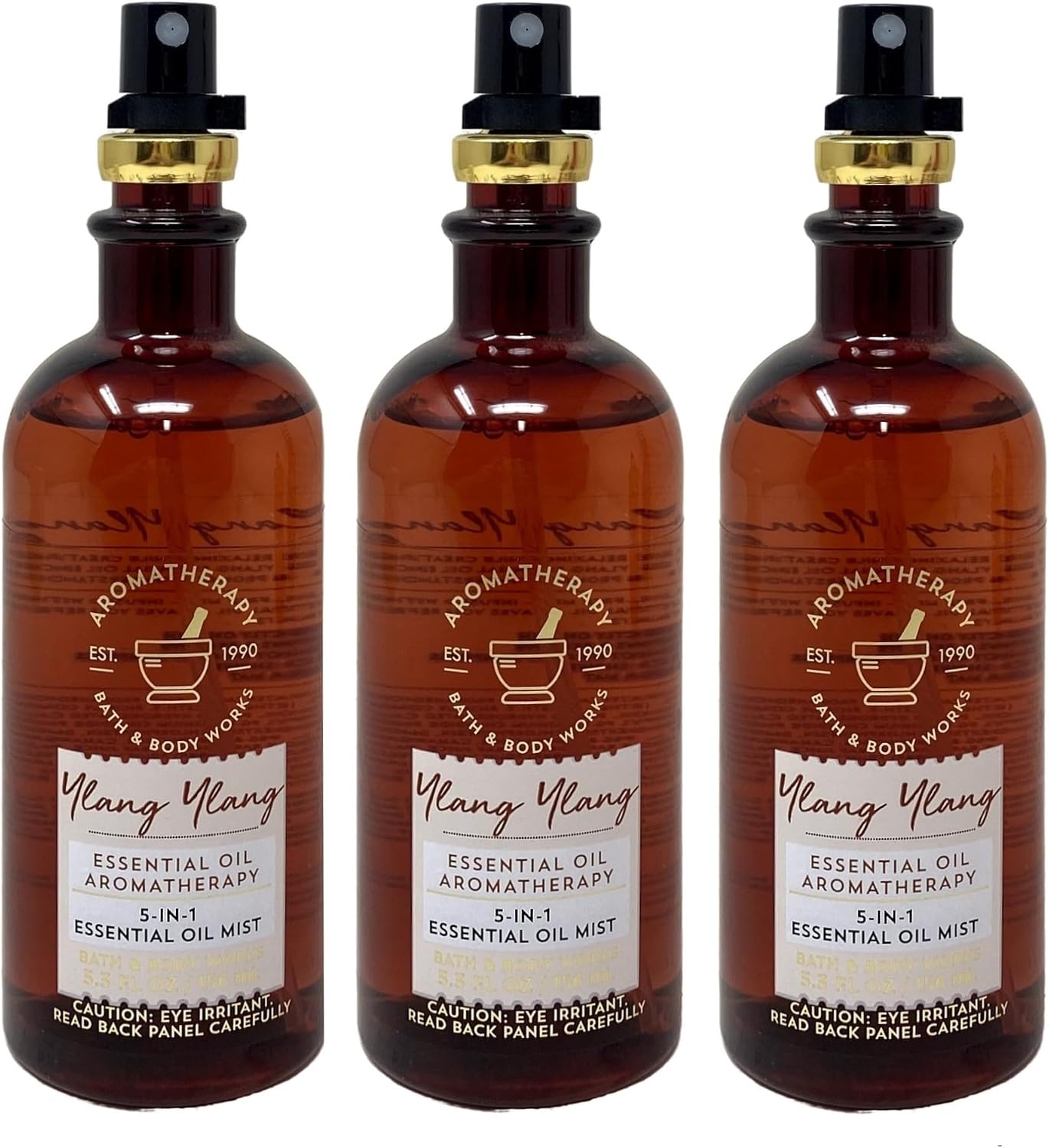 Bath and Body Works Aromatherapy Ylang Ylang 5-in-1 Essential Oil Mist 3 Pack