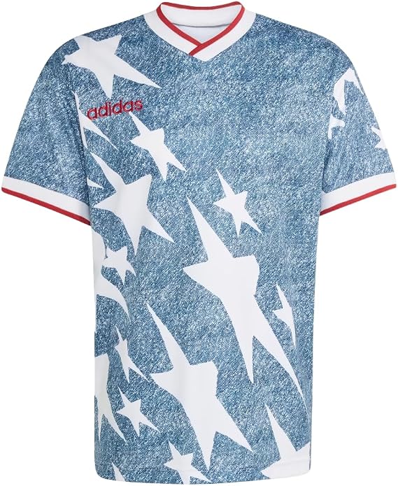 adidas USA Men's Denim Graphic Jersey 2026 (US, Alpha, Medium, Regular, Regular)