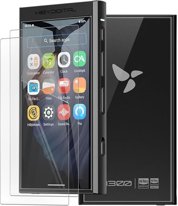 for HiBy Digital M300 Screen Protector, [2 Pack] HD Clear Soft TPU Film [Anti-Fingerprint] [Anti-Scratch] [Bubble Free] [Case Friendly] Compatible for HiBy Digital M300 MP3 Player (4")
