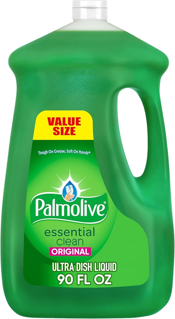 Palmolive Essential Clean Liquid Dish Soap, Grease-Cutting, Soft on Hands Formula, Original Scent, 90 fl oz