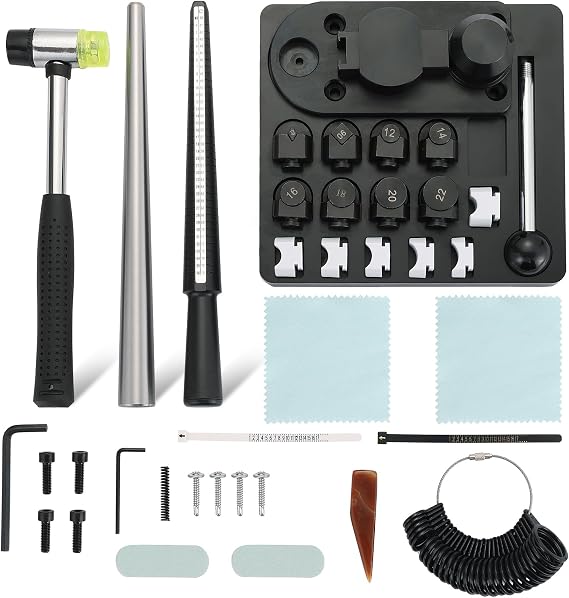 AMGSH Ring Bender Tool Kit for Jewelry Making Multi-Functional Ring/Earring Bender, Adjustable Bending Tool, Complete Craft Making Kit for Jewelers and DIY Enthusiasts