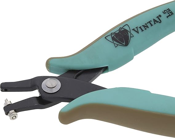 The Beadsmith Vintaj Tools 1.5mm Metal Hole Punch Pliers with Gauge Guard Create Clean Holes for 22 Gauge Sheet Metal or Thinner Not Intended for Thicker Metal