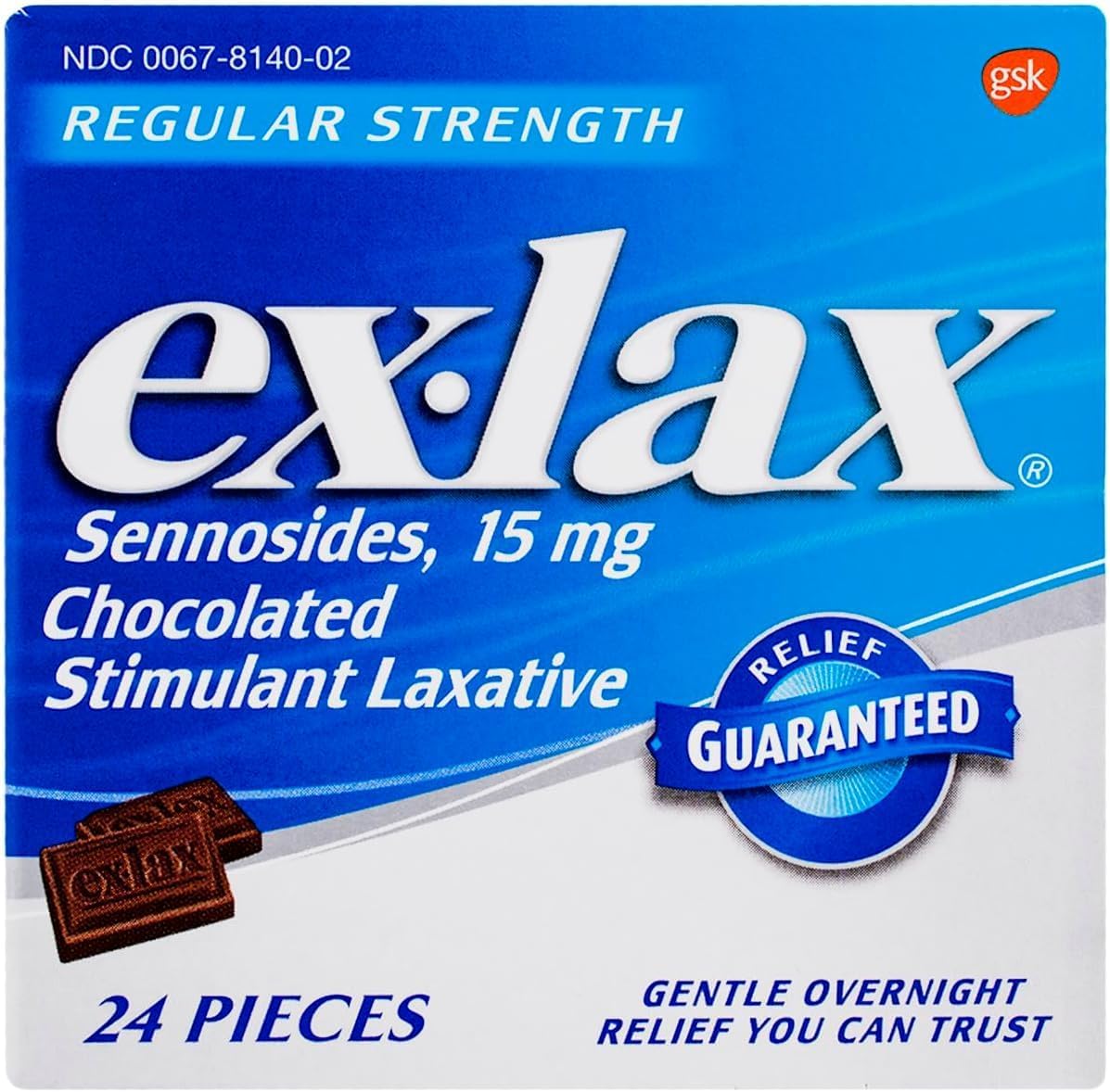 ex-lax Chocolated Stimulant Laxative, Chocolate 24 eaPack of 2
