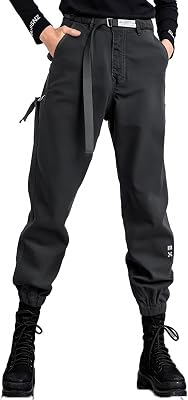 MEINVQIAOTI Trend Fashion Casual Drawstring Lightweight Baggy Pants Functional Techwear High Waist Cargo Pants Women