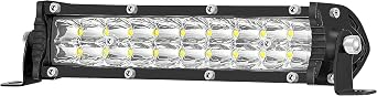 7 Inch Slim LED Light Bar for Truck Tractor, 12V-60V Small LED Work Light Pods Off Road Auxiliary Fog Lights 60W 6000lm, ATV Lawn Mower Golf Cart Electric Dirt Bike MTB Pit-Ebike Riding Headlight
