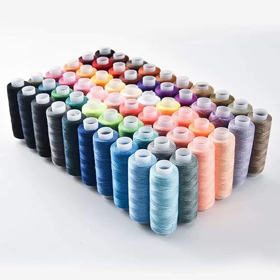 Sewing Thread Polyester Thread Kit 60 Colors(Total 15000 Yards) Length Spool for Sewing and Manual Machines