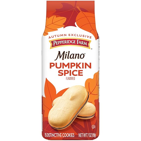 Pepperidge Farm Milano Cookies, Pumpkin Spice, 7 oz. Bag