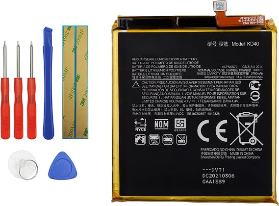 KD40 Battery Compatible with Moto G8 Plus XT2019-1 XT2019-2 with Tools