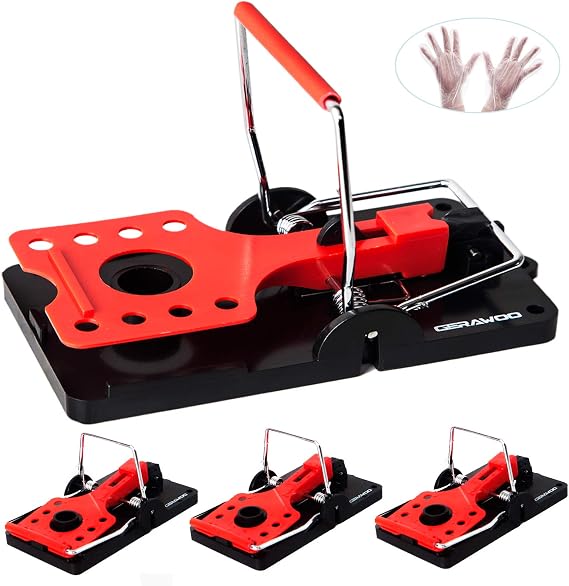 Rat Trap Set of 4 Professional Rat Traps & Mouse Traps Large for Indoor and Outdoor Use