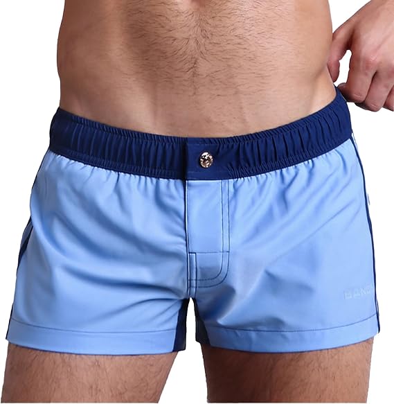 Bang Men's Swimwear - Mini Shorts - Quick-Dry All-Use Premium Beach Trunks Square Cut